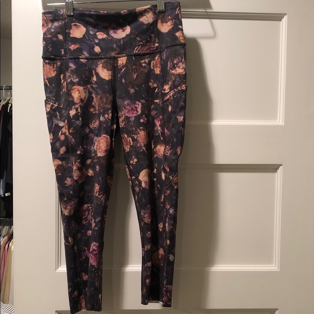 lululemon athletica Dark Floral High-Rise Leggings